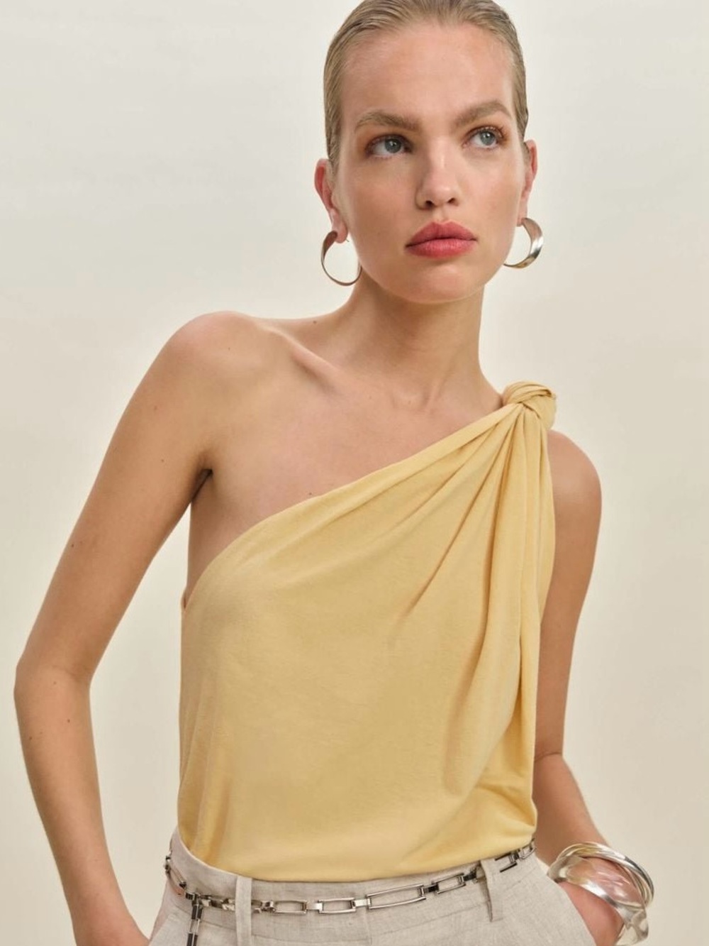 Reformation Harvey Knit One-Shoulder Top